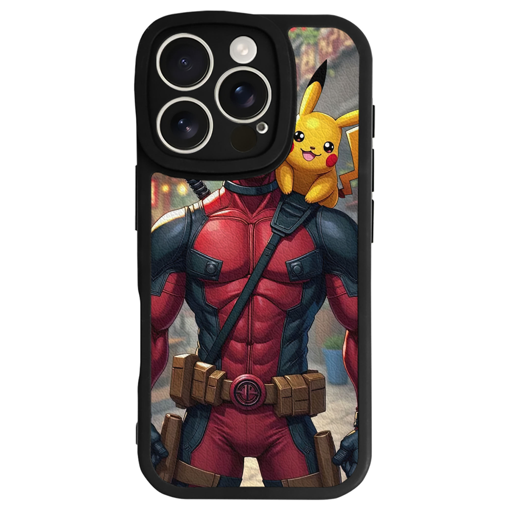 （画像用） Deadpool デッドプール 【iPhone 16シリーズ対応】シリコンスマホケース（レザー調） 材質：シリコン